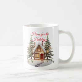 Gezellige Kerst Cottage Mok – Waterverf Kerstvakan