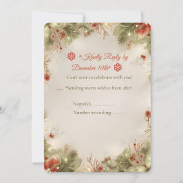 Gezellige Kerst Cottage RSVP Kaart – Waterverf Win