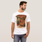 Gezellige Kerst Cottage T-shirt (Voorkant volledig)