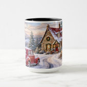 Gezellige Kerst Cottage Winter Mok (Midden)