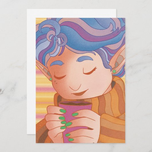 Gezellige kerst elf feestdagenkaart (Voorkant / Achterkant)