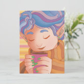 Gezellige kerst elf feestdagenkaart (Staand voorkant)