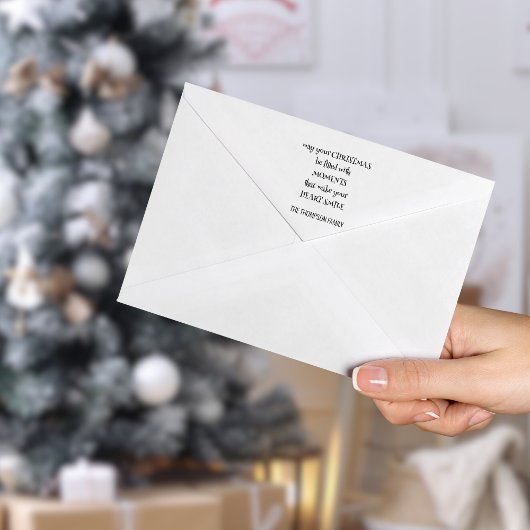 Gezellige Kerst Gezegde Naam Artsy Typografie Zelfinktende Stempel