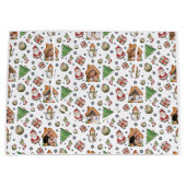 Gezellige Kerst Gingerbreed Foto Patroon Groot Cadeauzakje (Voorkant)