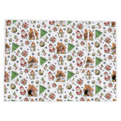 Gezellige Kerst Gingerbreed Foto Patroon Groot Cadeauzakje (Achterkant)