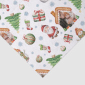 Gezellige Kerst Gingerbreed Foto Patroon Tissuepapier (Detail)