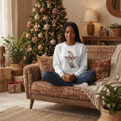 Gezellige kerst Giraffe, op maat T-shirt