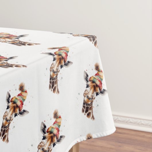 Gezellige kerst Giraffe Tafelkleed (Voorbeeld)