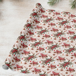 Gezellige Kerst Hot Cocoa Cadeaupapier