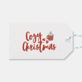 Gezellige Kerst: Hot Cocoa & Mittens Design Cadeaulabel