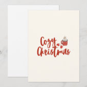 Gezellige Kerst: Hot Cocoa & Mittens Design Feestdagenkaart (Voorkant / Achterkant)