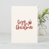 Gezellige Kerst: Hot Cocoa & Mittens Design Feestdagenkaart (Staand voorkant)