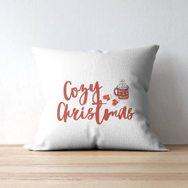 Gezellige Kerst: Hot Cocoa & Mittens Design Kussen