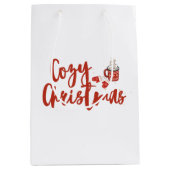 Gezellige Kerst: Hot Cocoa & Mittens Design Medium Cadeauzakje (Voorkant)