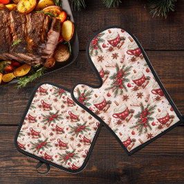 Gezellige Kerst Hot Cocoa Ovenwant & Pannenlap Set