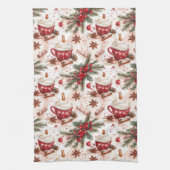 Gezellige Kerst Hot Cocoa Theedoek (Verticaal)