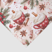Gezellige Kerst Hot Cocoa Tissuepapier (Detail)