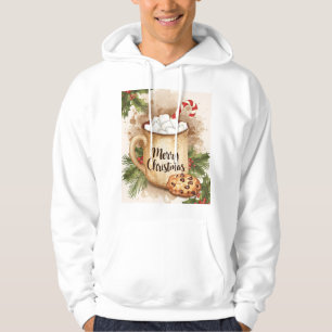 Gezellige kerst hulstkoek warme feestelijke hoodie