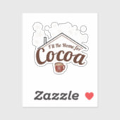 Gezellige kerst, ik ben thuis voor cacao sticker (Vel)
