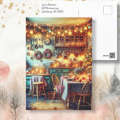 Gezellige kerst in feestelijke keuken briefkaart