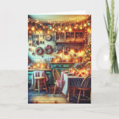 Gezellige kerst in feestelijke keuken kaart (Voorkant)