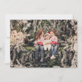 Gezellige kerst Kaart met foto en Waterverf kunst (Achterkant)