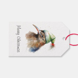 Gezellige Kerst Kiwi, op maat Cadeaulabel