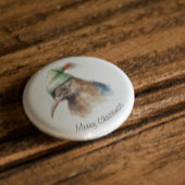 Gezellige Kerst Kiwi, op maat Ronde Button 5,7 Cm