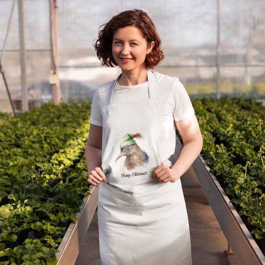 Gezellige Kerst Kiwi, op maat Standaard Schort