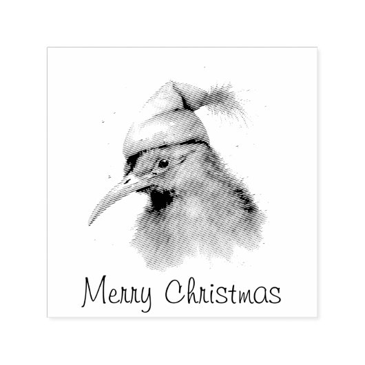 Gezellige Kerst Kiwi, op maat Zelfinktende Stempel (Design)