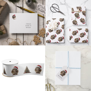 Gezellige kerst kiwi satijnen lint