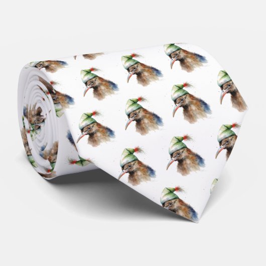 Gezellige kerst kiwi stropdas (Opgerold)