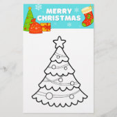 Gezellige kerst kleurplaat flyer (Voorkant)