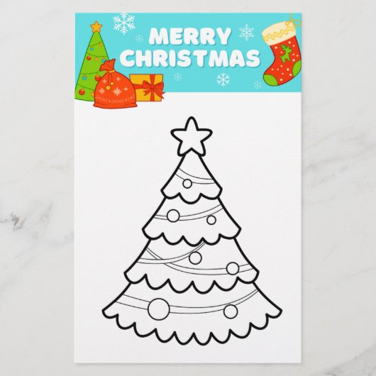 Gezellige kerst kleurplaat flyer (Voorkant)