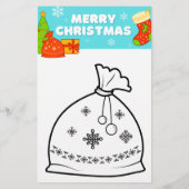 Gezellige kerst kleurplaat flyer (Achterkant)