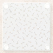 Gezellige kerst & kruid kruidnagel glazen onderzetter (Achterkant)