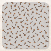 Gezellige kerst & kruid kruidnagel kartonnen onderzetters (Voorkant)