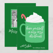 Gezellige Kerst Mok Foto Kerst Kaart (Voorkant / Achterkant)