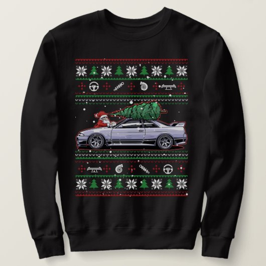 Gezellige kerst Nissan Skyline R33 GT-R Trui (Design voorkant)