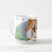 Gezellige kerst peperkoek huis foto koffie Mok (Voorkant links)