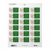 Gezellige kerst peperkoek patroon retour adres etiket (Full Sheet)