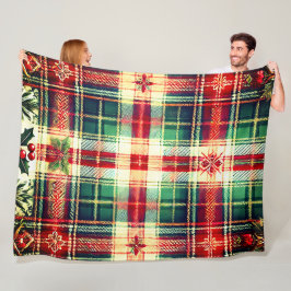 Gezellige Kerst Plaid Fleece Deken met Sneeuwvlok