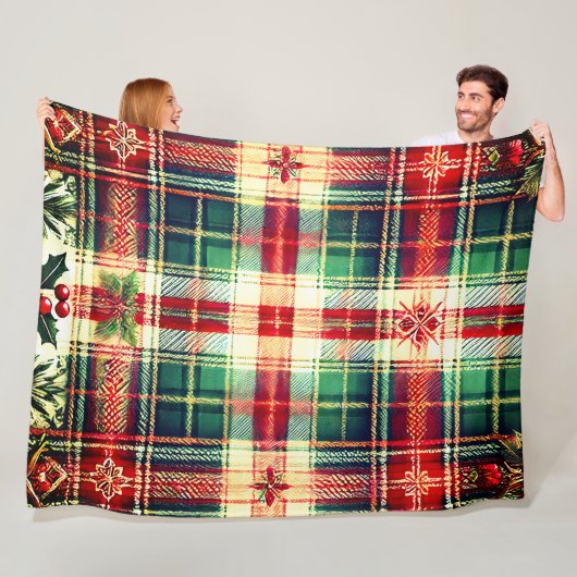 Gezellige Kerst Plaid Fleece Deken met Sneeuwvlok (In situ)