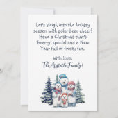 Gezellige Kerst Polar Beer Familie Vakantie Flat K (Achterkant)