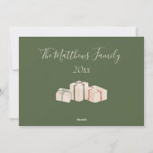 Gezellige kerst rustieke Waterverf gepersonaliseer Feestdagenkaart (Achterkant)