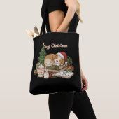 Gezellige Kerst Slapen Puppy & Boeken Tote Bag (Dichtbij)