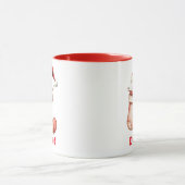 Gezellige kerst Sneeuwman in Stocking Mok (Midden)