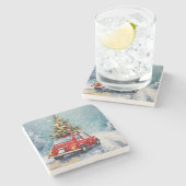  gezellige kerst stenen onderzetter (Zijkant)