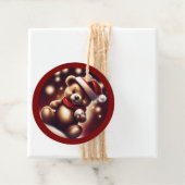 Gezellige Kerst Teddy Ball TWARRT Bedankjes Labels (In situ)