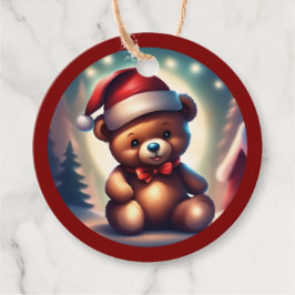 Gezellige Kerst Teddy Bowtie TWART Bedankjes Labels